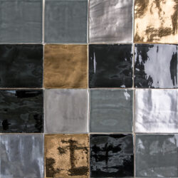 Handvormtegels 13x13 Gold Platinum Black en Grey