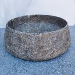 Ronde waskom marmer Silver Travertin