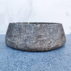 Ronde waskom marmer Silver Travertin