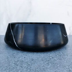 Ronde waskom marmer zwart Emporador Black