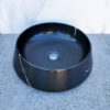 Ronde waskom marmer zwart Emporador Black