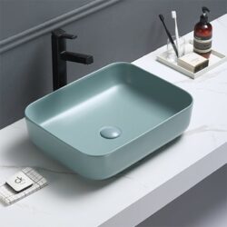 Gekleurde rechte waskom mat mint groen