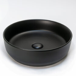 Gekleurde ronde waskom mat zwart