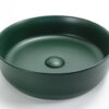 Gekleurde ronde waskom mat Jade groen