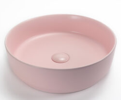 Gekleurde ronde waskom mat roze