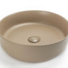 Gekleurde ronde waskom mat zand beige