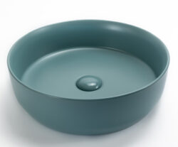 Gekleurde ronde waskom mat mint groen