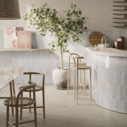 Imperfection handvorm tegels 6x24 cm langwerpig bianco