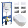 Geberit inbouwreservoir complete set met randloos bidet / wc douche