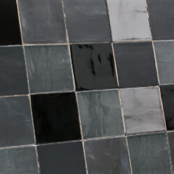 handvorm tegels grijs zwart mat zwart tin 13x13