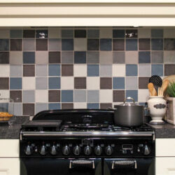 Handvorm tegel mix 13x13 blauw donkergrijs ivoor en laguna