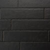 Zwarte bricks van Emil Ceramica type Brixen Stone Black in 7x28 cm