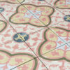 Keramische portugese vintage vloertegels 20x20 roze