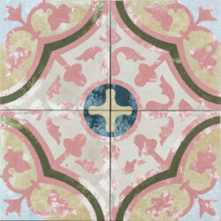 Keramische portugese vintage vloertegels 20x20 roze