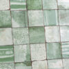Groen geschakeerde wandtegels handgevormd Manhattan green 10x10