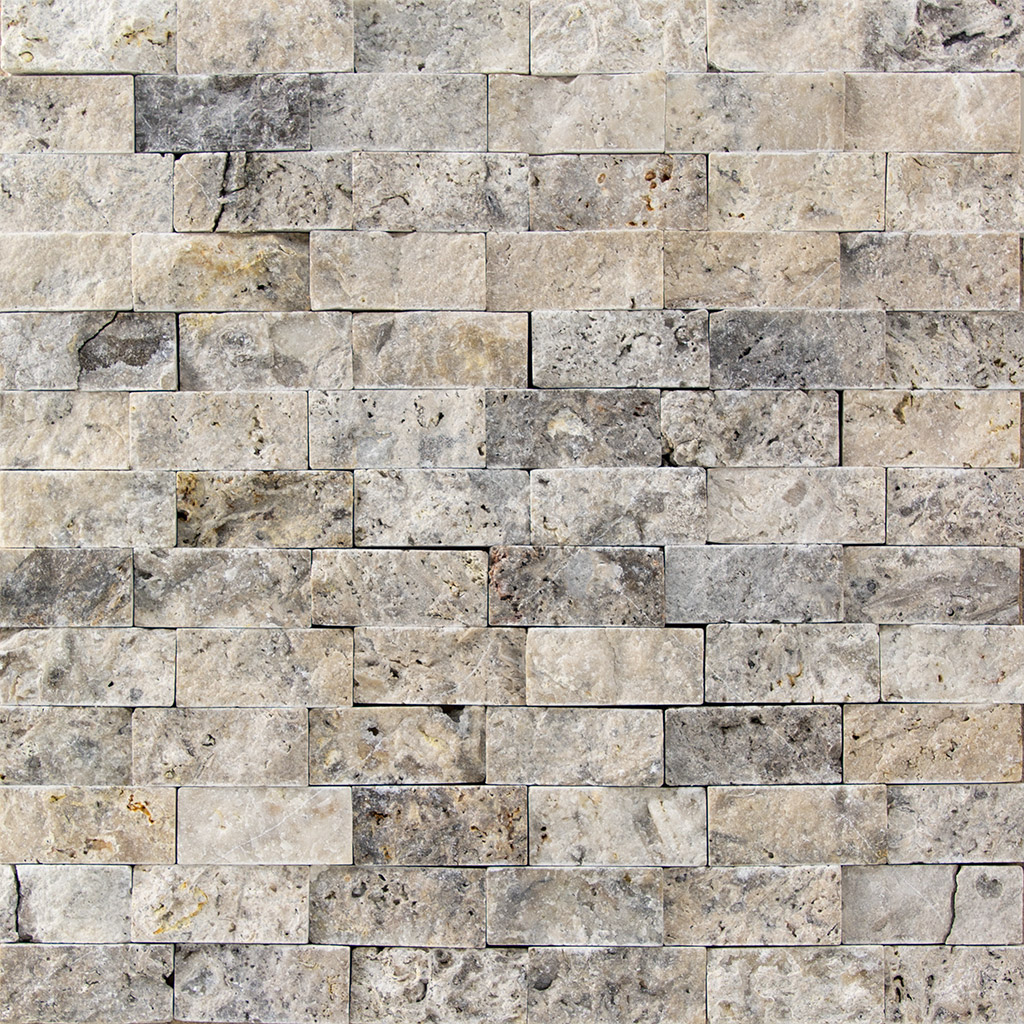 Natuursteen Slate mozaiek matten gekapt travertin bruin mix 30x30