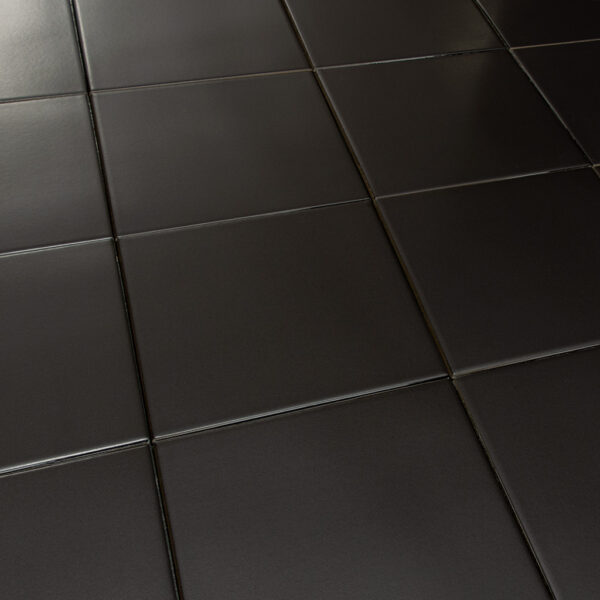 Vloertegels mat zwart 20x20 | keramische plavuizen