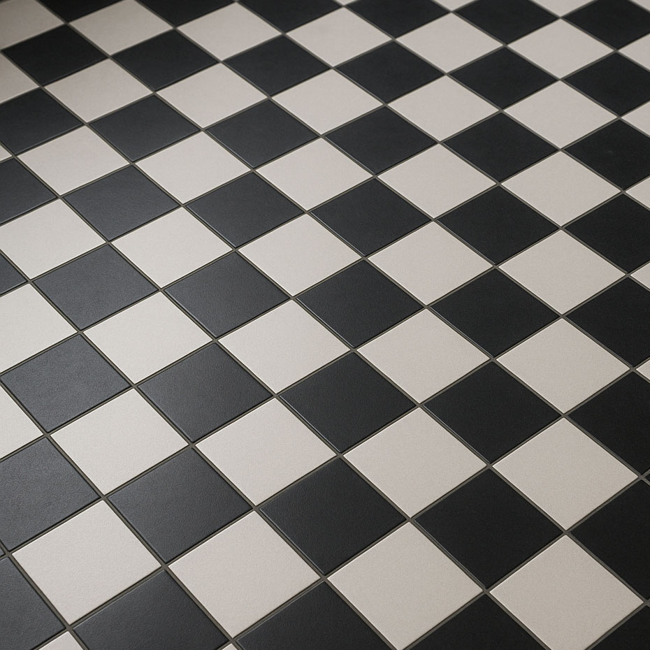 dambord tegels zwart wit geblokt 20x20