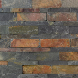 Natuursteen strips Multicolor slates Rusty leisteen wandbekleding