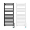 Elektrische design radiator Sevilla mat zwart of wit in 120x50 en 180x50 cm