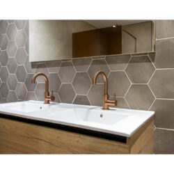 Keramische zeskant hexagon tegels Ermes Aurelia Vintage Antracita
