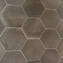 Keramische zeskant hexagon tegels Ermes Aurelia Vintage Antracita