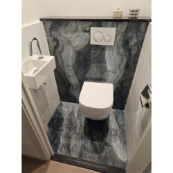 Keramische Gepolijste Tegel Blauw Marmerlook 120×60 cm – Wand & Vloer