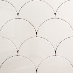 Glans ivoor schubben tegels | beige Scales | Druppel wandtegels 14x16 cm