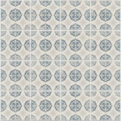 Keramische-Portugese-vloertegels-20x20-grijs-met-blauw-bloemetjes-patroon