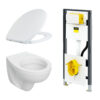 Complete toilet set Viega Prevista Dry wandcloset combinatie met softclose zitting