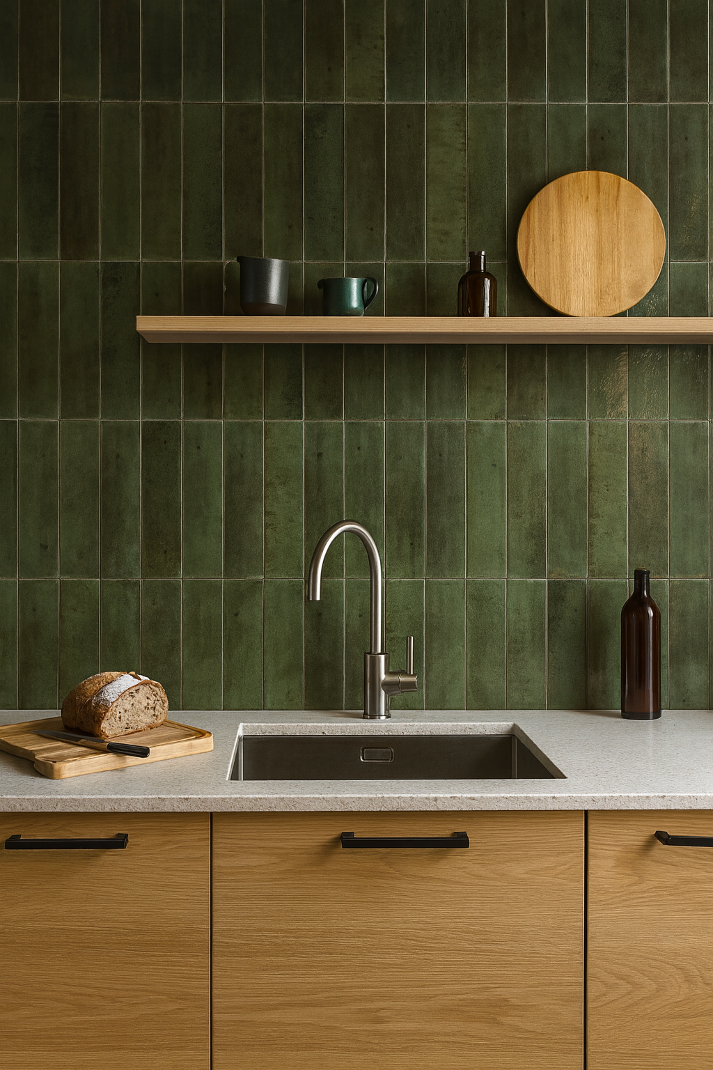 Wandtegels Patagonia Green 6,5 x 26 cm