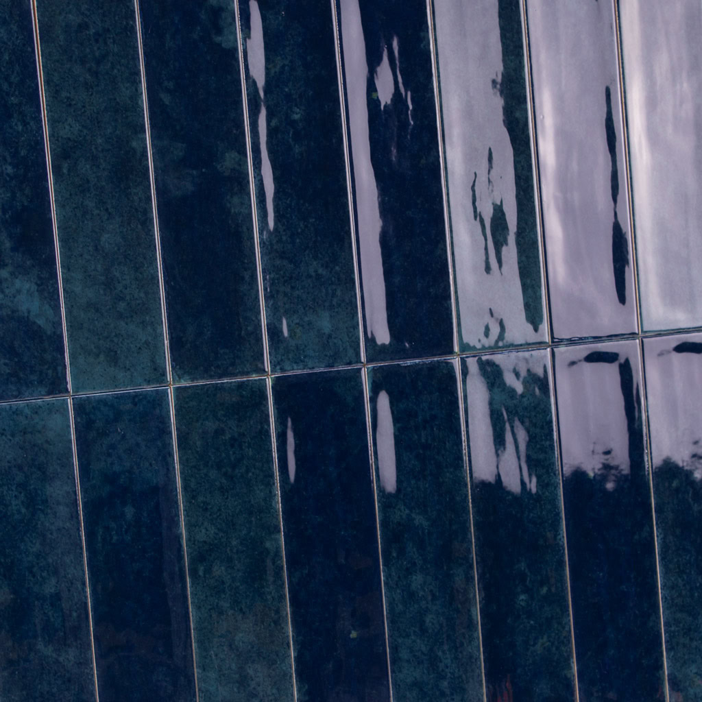 Wandtegels Patagonia Blue 6,5x26 cm langwerpige handvorm tegels