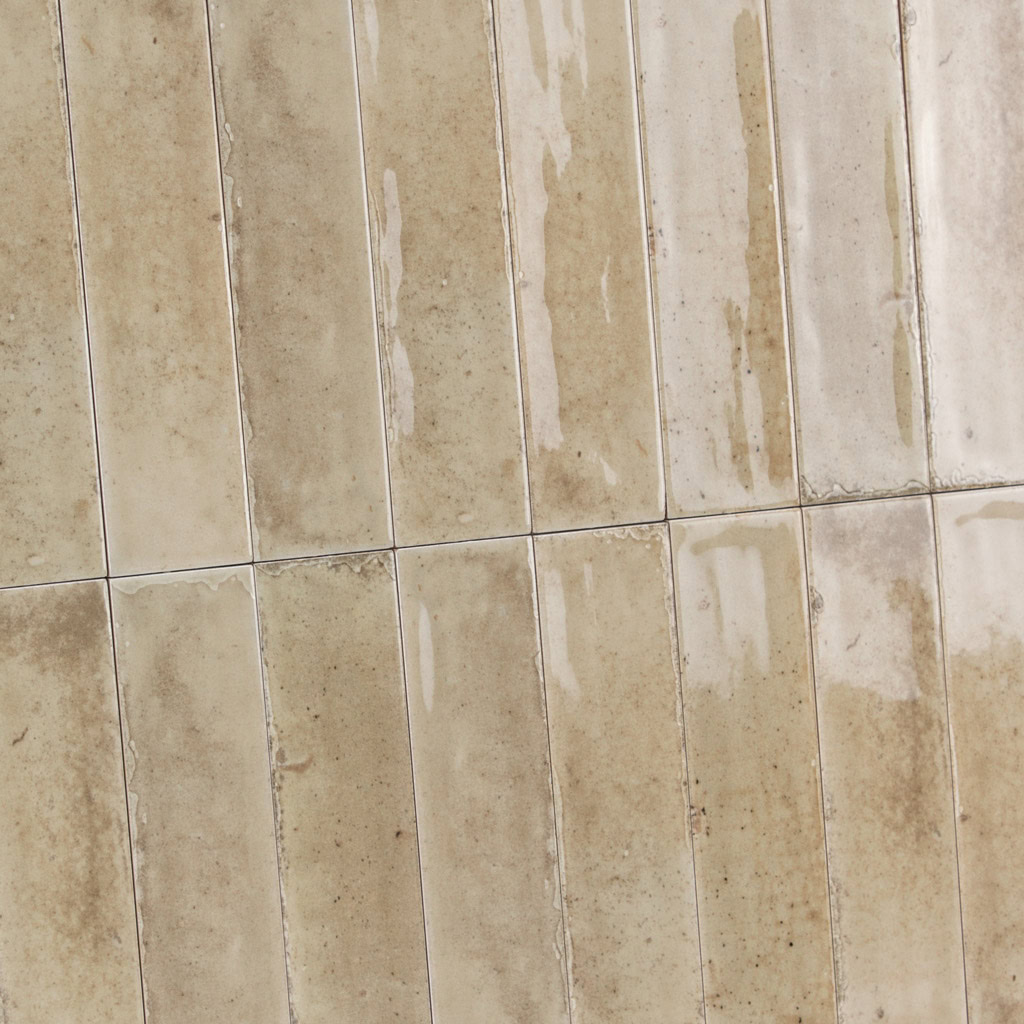 Wandtegels Patagonia Beige 6,5x26 cm langwerpige handvorm tegels