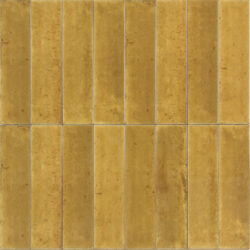Wandtegels Patagonia Oker 6,5x26 cm langwerpige oker gele handvorm tegels