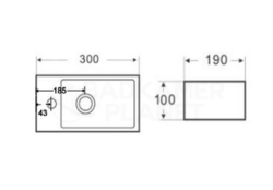 Fontein set wonder rechts compleet met kraan en afvoer