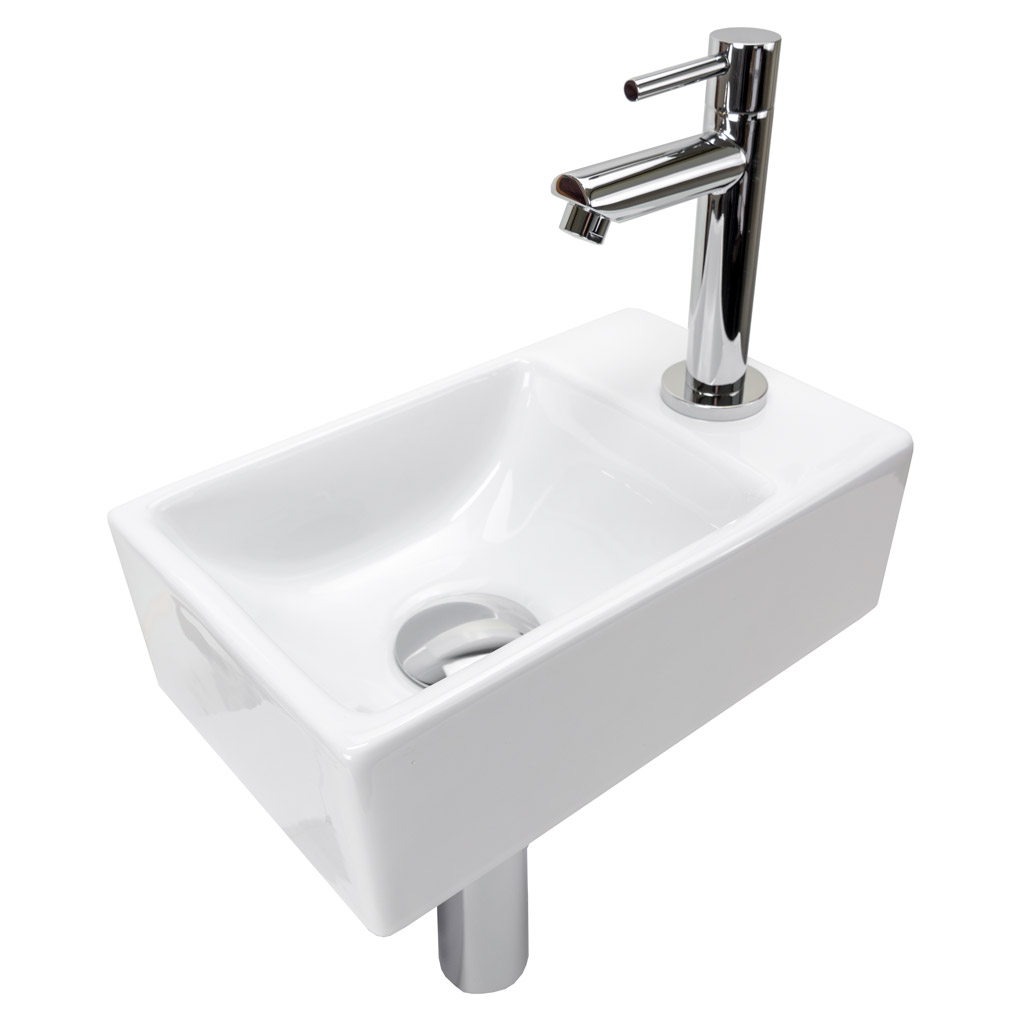 Fontein set wonder rechts compleet met kraan en afvoer