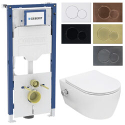 Geberit UP320 Sigma 12 inbouwreservoir met randloos easy flush bidet