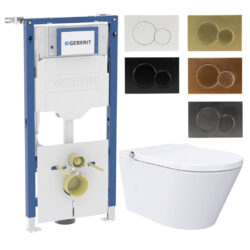 Geberit UP320 Sigma 12 inbouwreservoir met Luxe WC douche warm water en Föhn