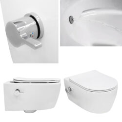 randloos wandcloset met bidet functie