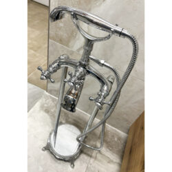 SHOWMODEL Klassieke vrijstaande badmengkraan met handdouche chroom