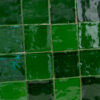 Oud Hollandse handvorm wandtegels koper groen / flessengroen mix hoogglans 10x10 cm