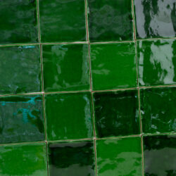 Oud Hollandse handvorm wandtegels koper groen / flessengroen mix hoogglans 10x10 cm